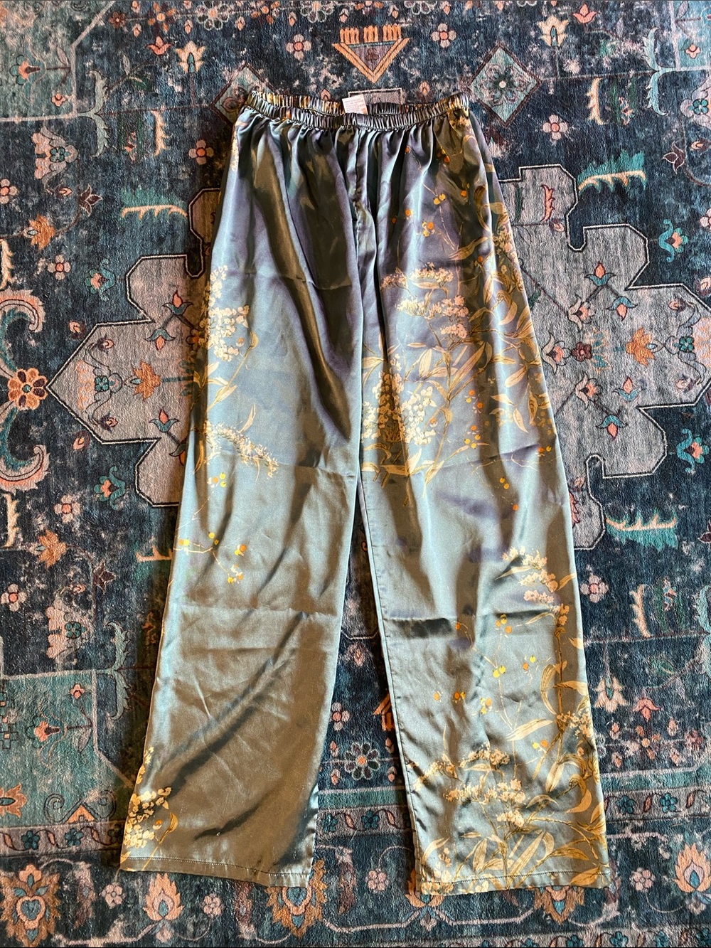 Floral Satin Sleep Pants Trio - Picture 8 of 13